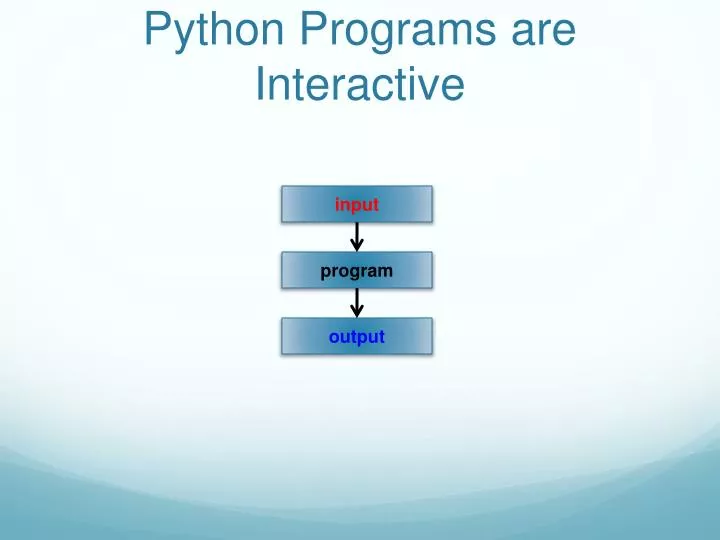 PPT - Python Programs are Interactive PowerPoint Presentation, free ...