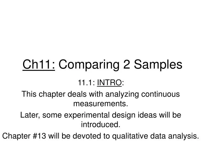 ch11 comparing 2 samples n.