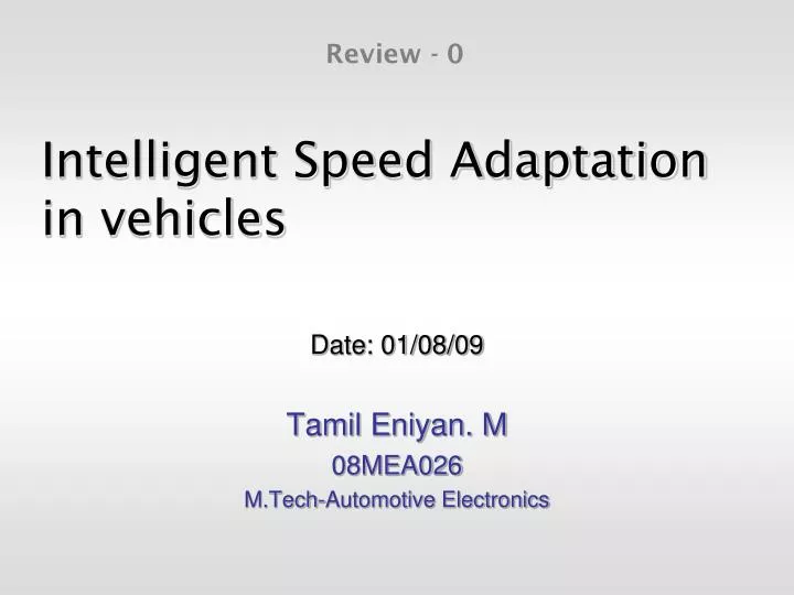 intelligent speed adaptation in vehicles n.