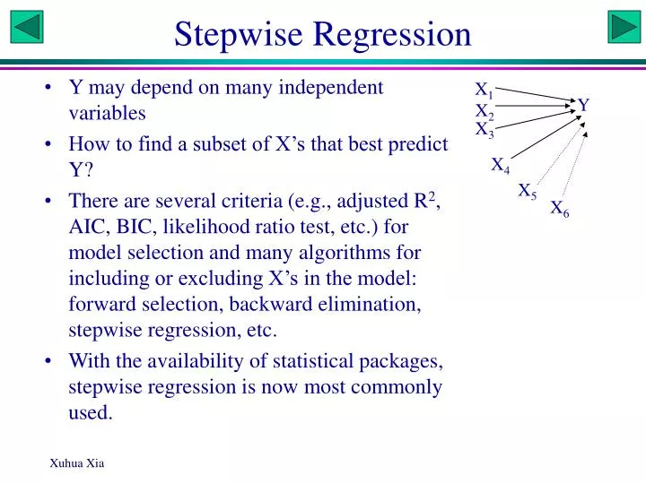 stepwise regression sigmaplot 11