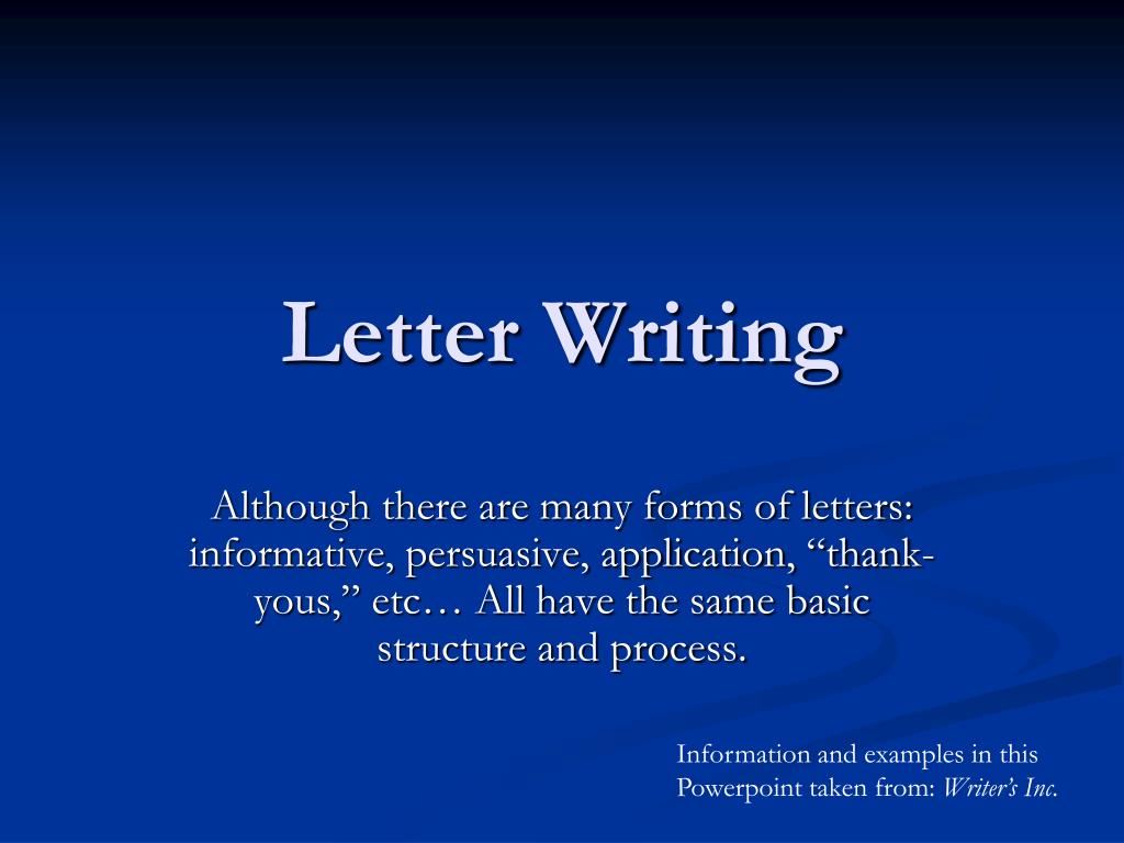 letter writing presentation