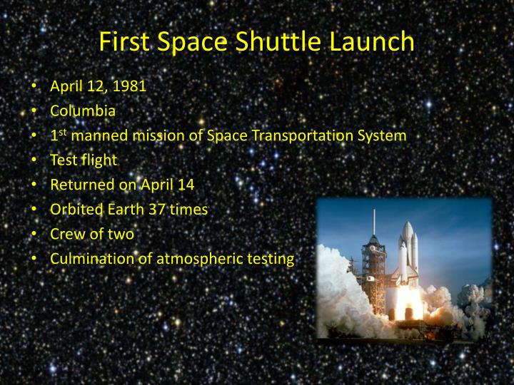 First Space Shuttle Launch 1981