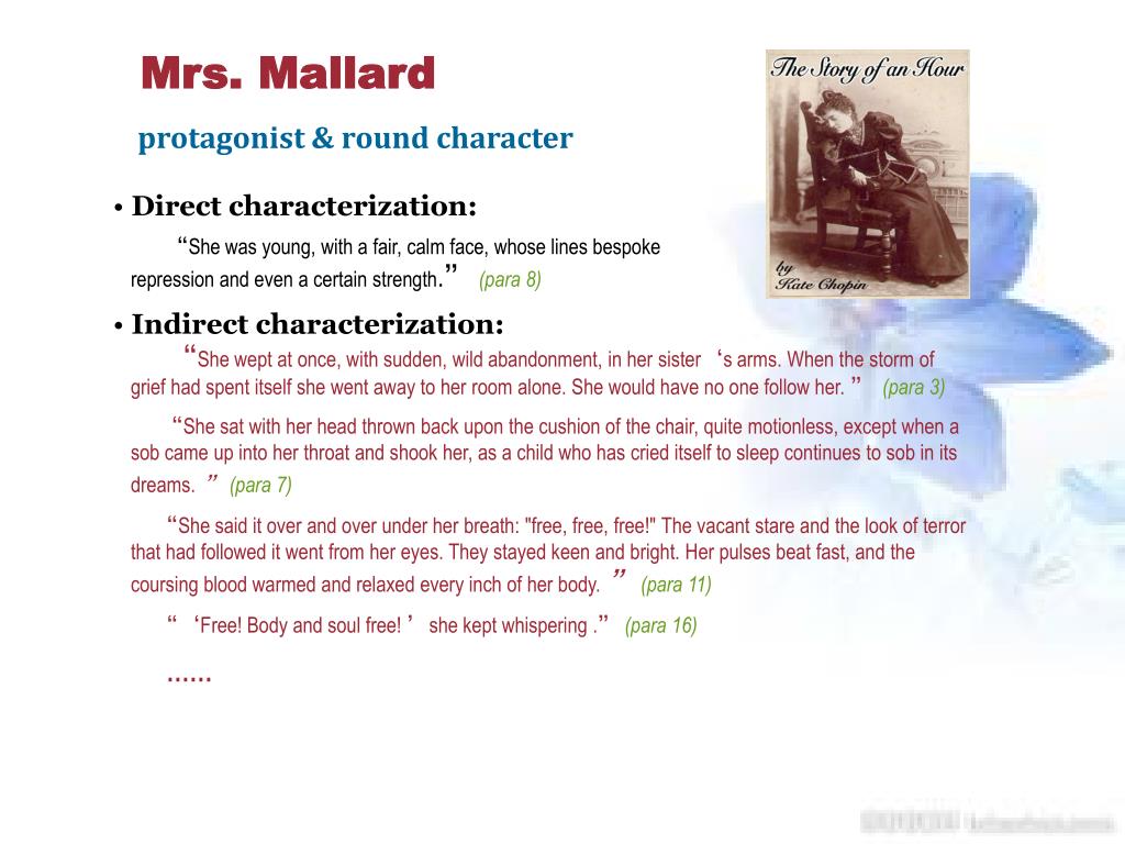 mrs mallard character analysis