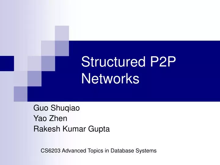 PPT - Structured P2P Networks PowerPoint Presentation, free download ...