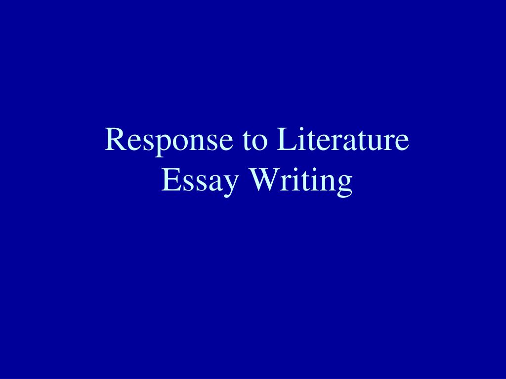 a response to literature essay