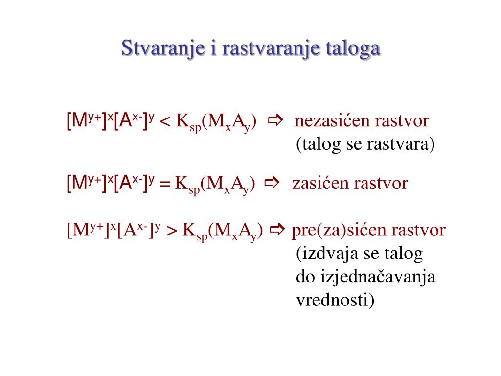 PPT - Proizvod rastvorljivosti PowerPoint Presentation, free download ...