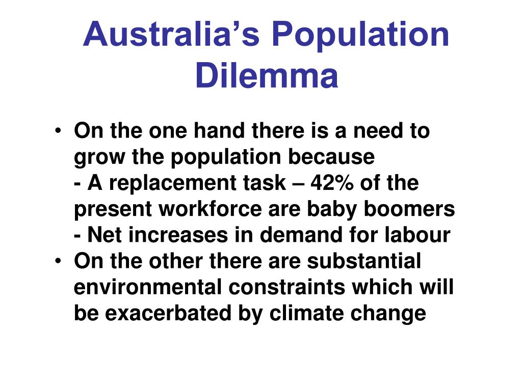 Australias Population Dilemma