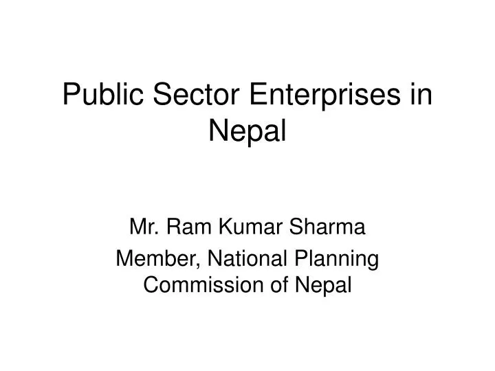 public sector enterprises in nepal n.