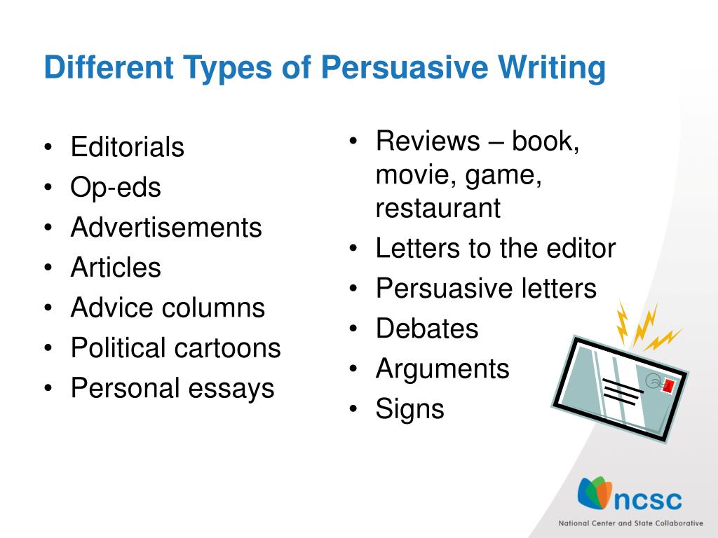 different types of persuasive essays