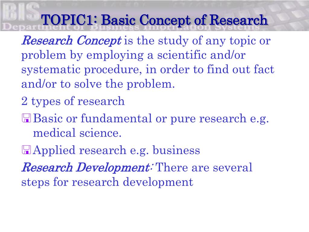 definition of a research concept