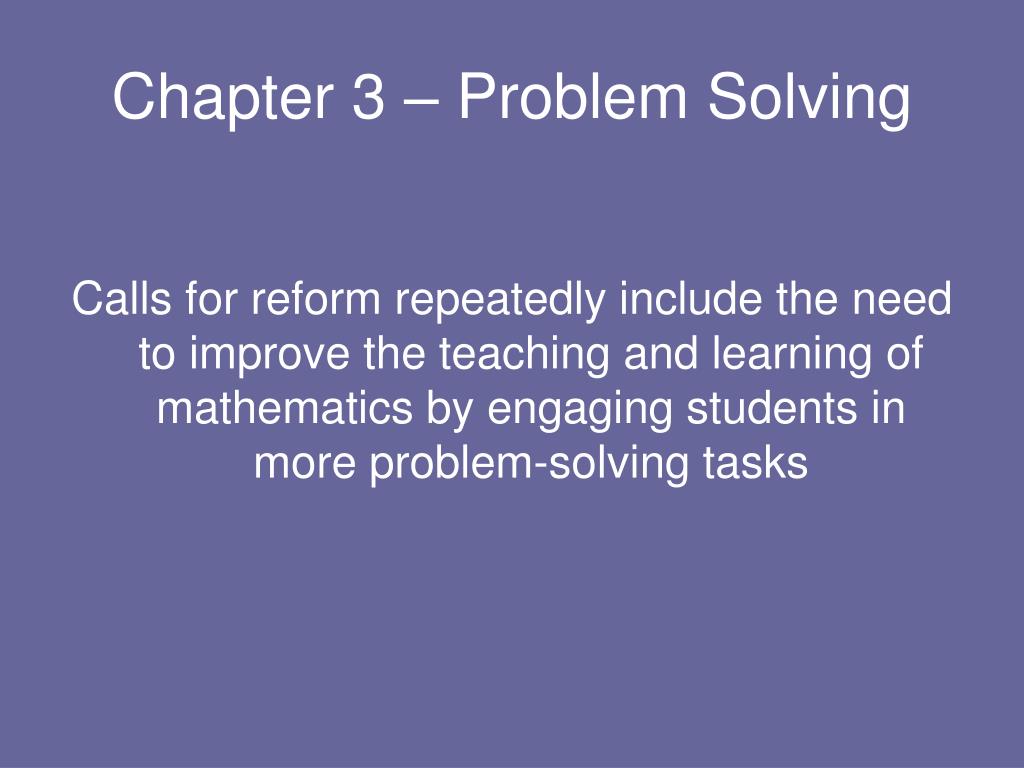 problem solving chapter 3