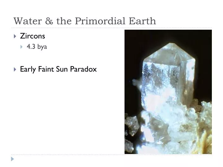 water the primordial earth n.