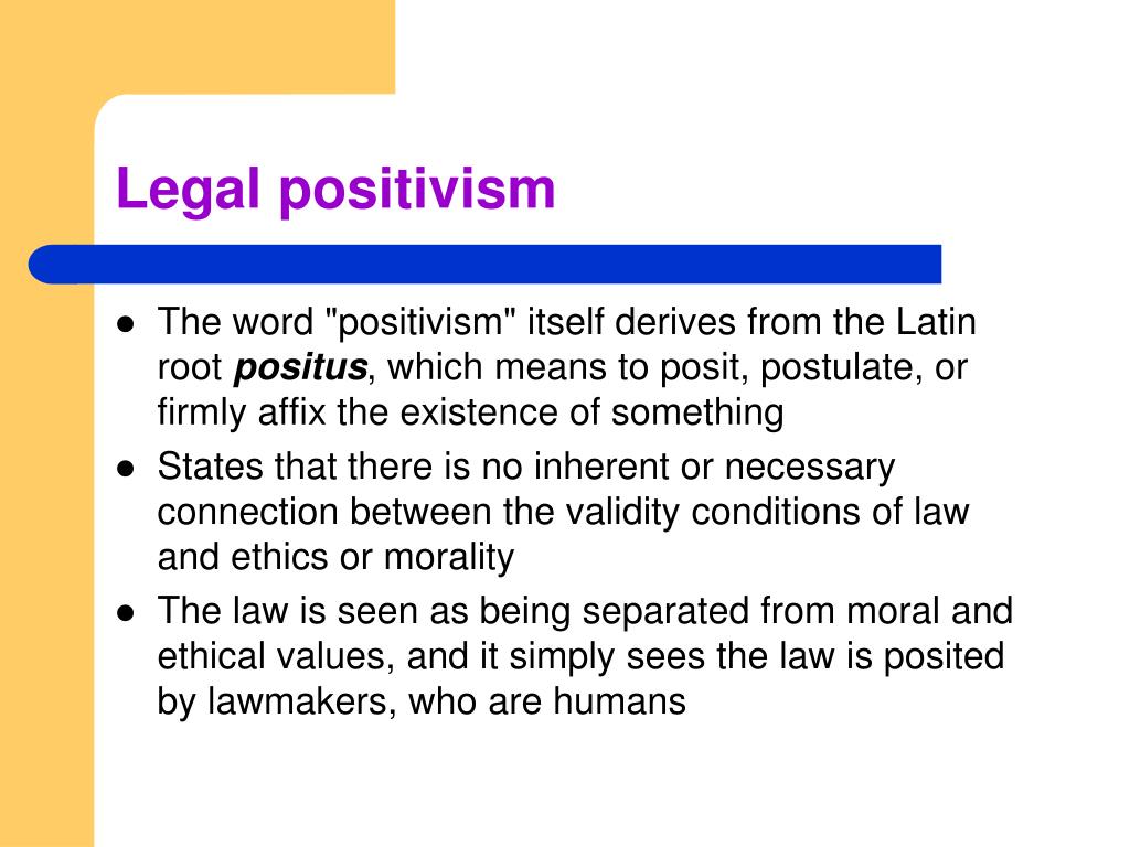 the separation thesis of legal positivism