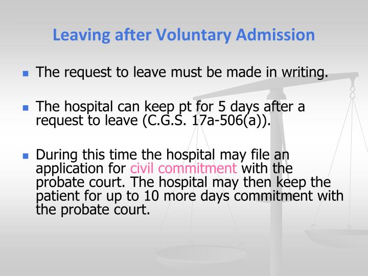How to write voluntary admission itar