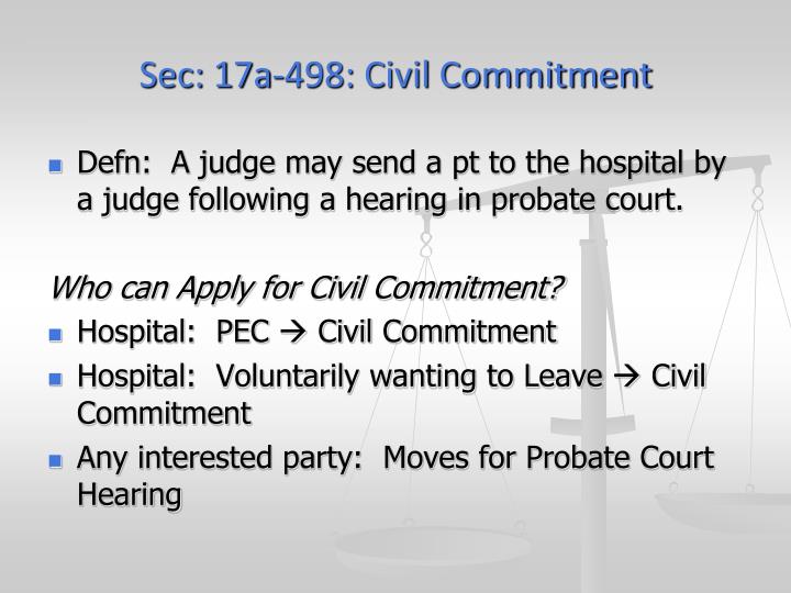 civil commitment Civil commitment table of sections section headnote judicial commitment preliminary procedures state of minnesota. civil commitment Civil commitment table of sections section headnote judicial commitment preliminary procedures state of minnesota.