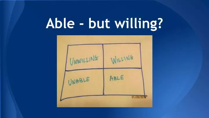 able but willing n.