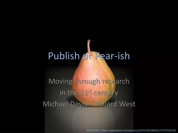 publish or pear ish n.