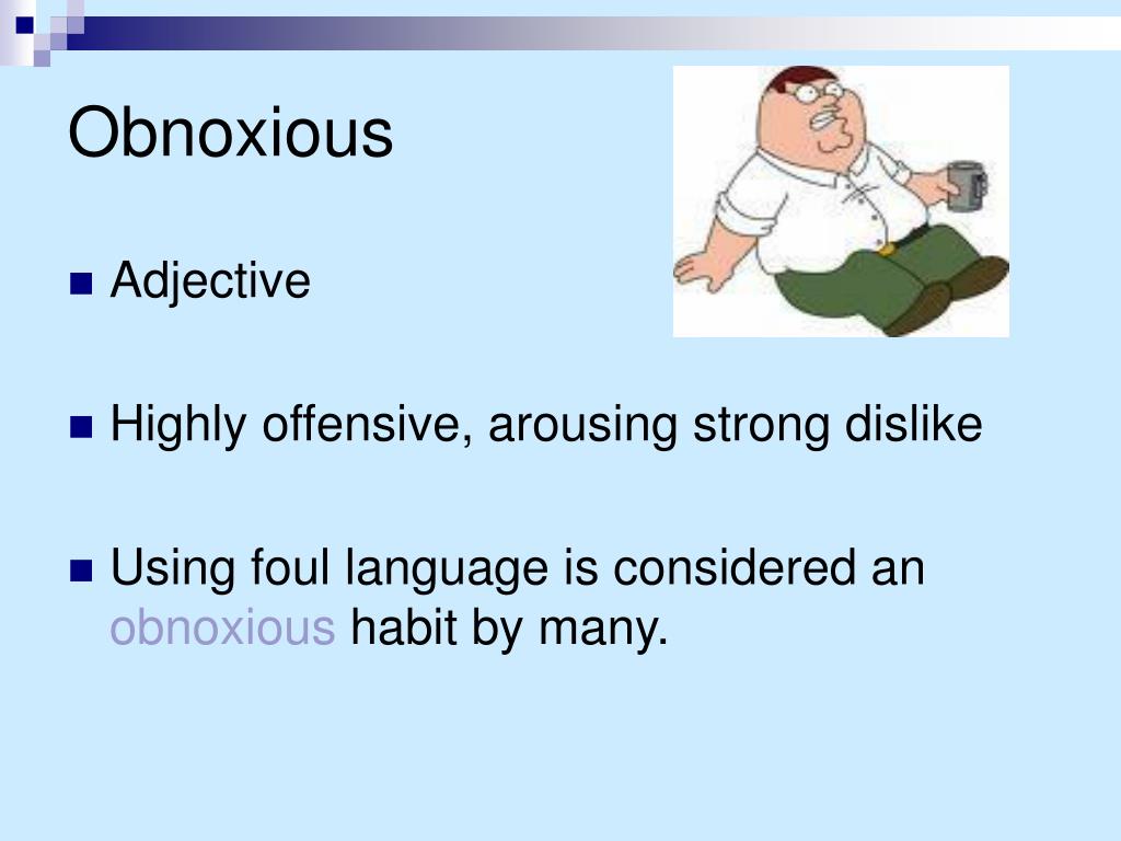 obnoxious definition synonyms and antonyms