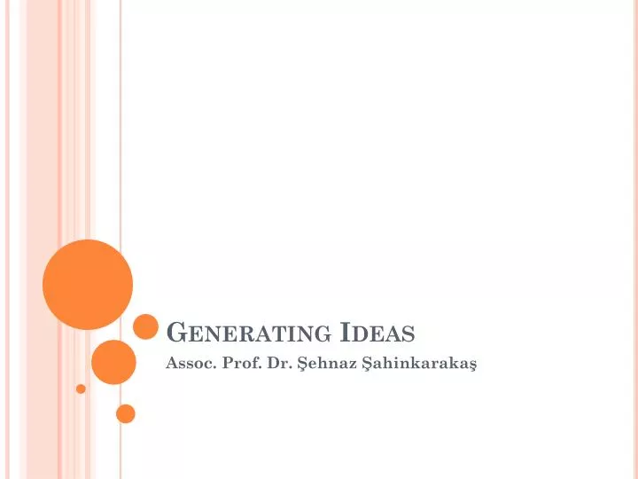 generating ideas n.