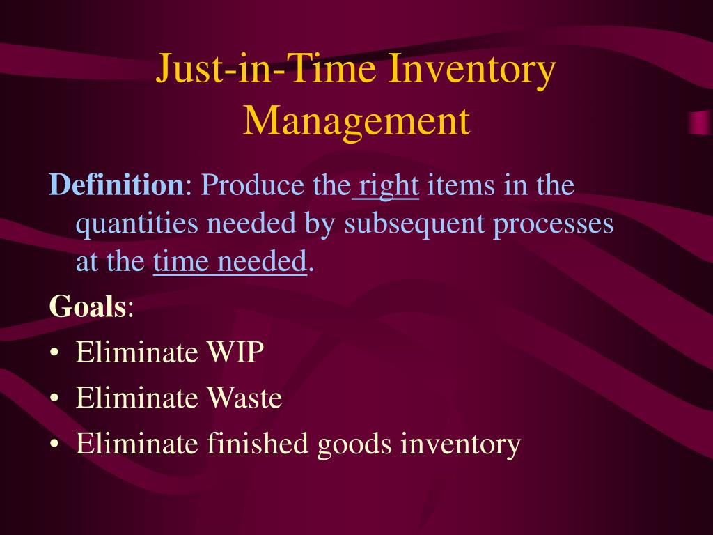 Ppt just in time inventory management powerpoint presentation free