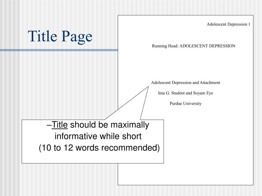 PPT - Reporting results: APA style PowerPoint Presentation, free download -  ID:6398007
