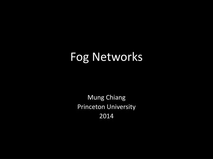 fog networks n.