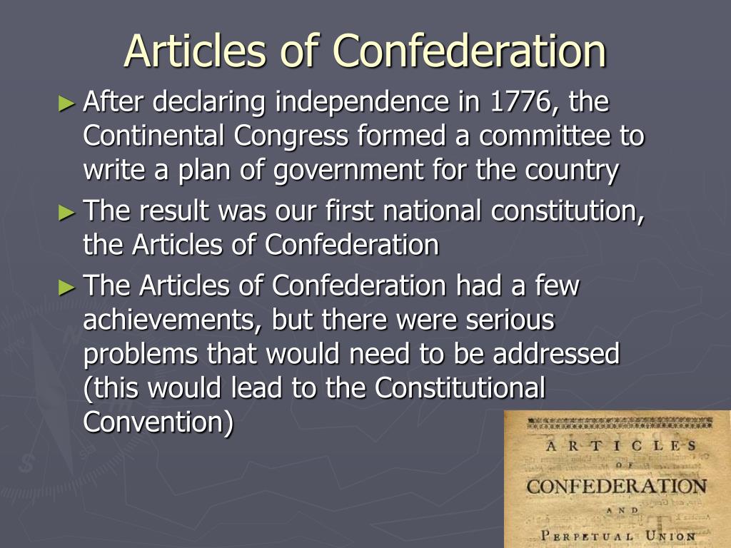 essay topic articles of confederation