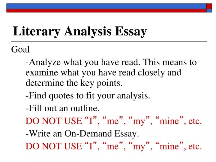 Do a literary analysis