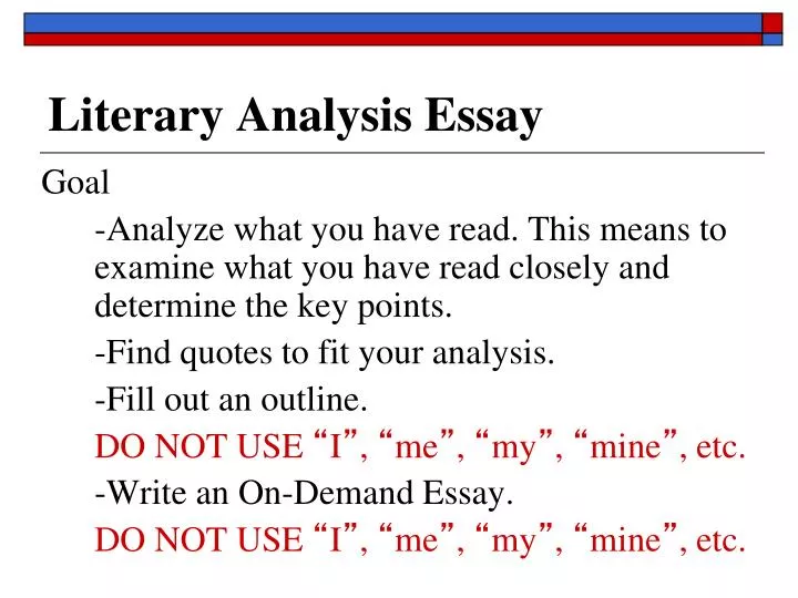 definition literary analysis essay