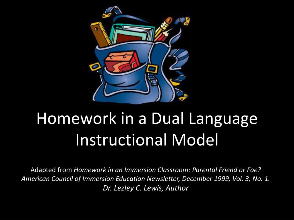 dual language homework