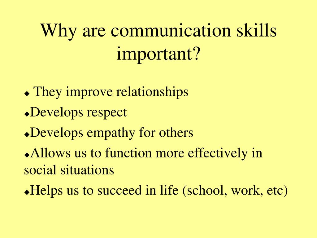 communication skills important research