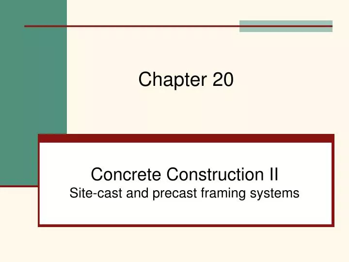 PPT - Concrete Construction II Site-cast And Precast Framing Systems ...