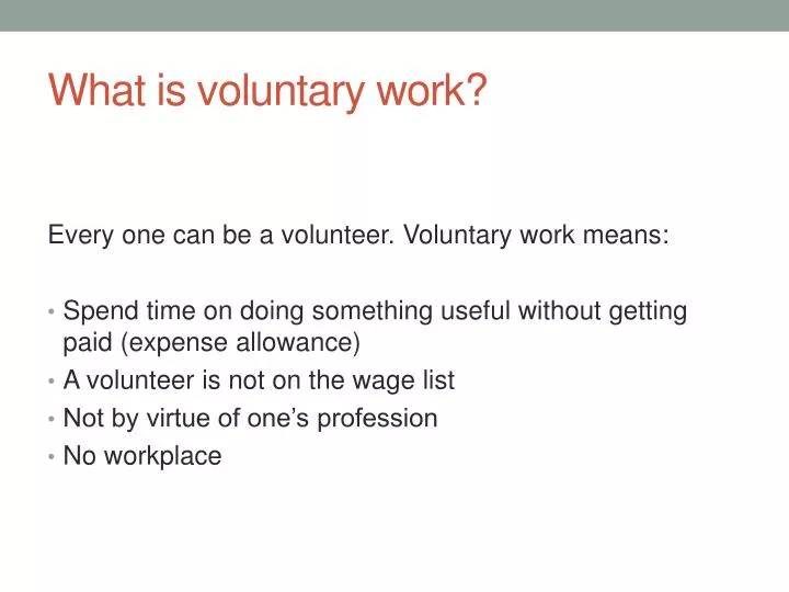 voluntary work essay introduction
