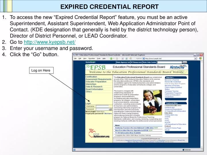Ppt Expired Credential Report Powerpoint Presentation Free