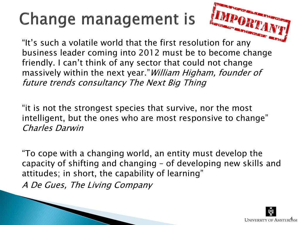 presentation on importance of change management