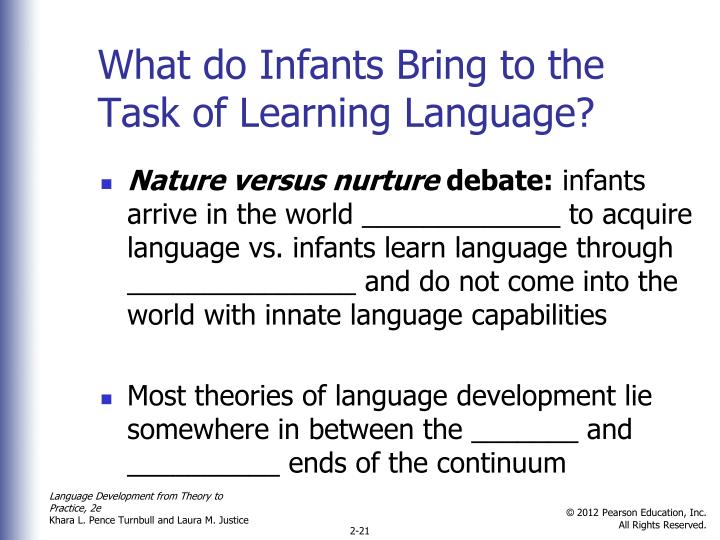 nature vs nurture in language acquistion nature vs nurture in language acquistion