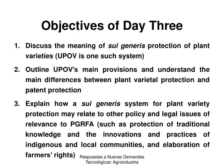 PPT Objectives of Day Three PowerPoint Presentation, free download