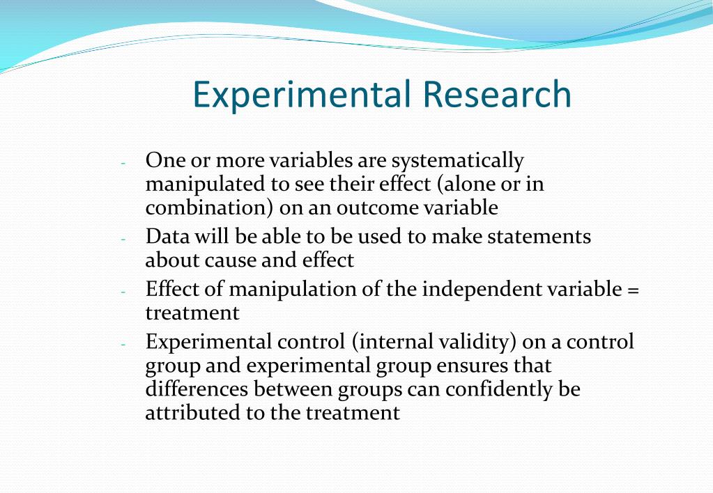 research topic quantitative experimental