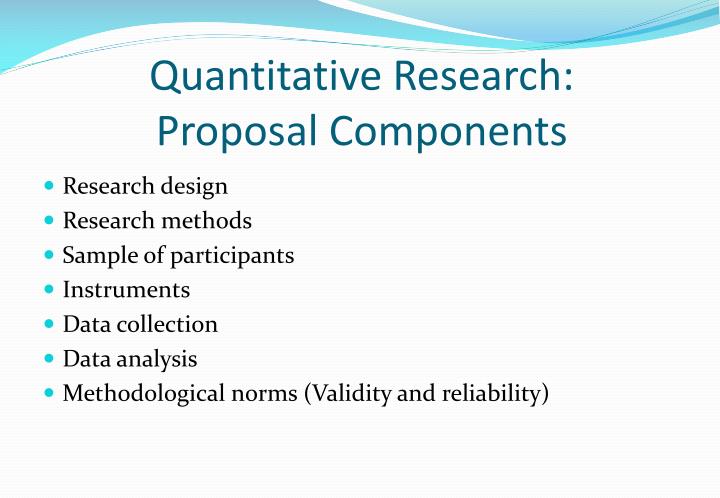 quantitative research proposal definition