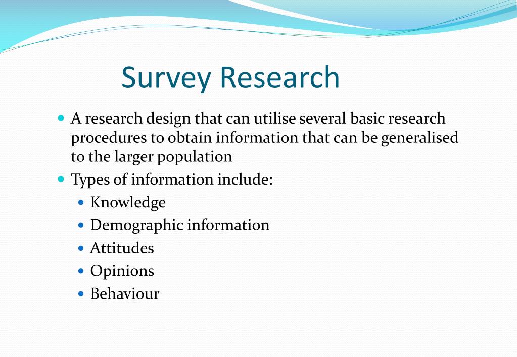 survey as a quantitative research method