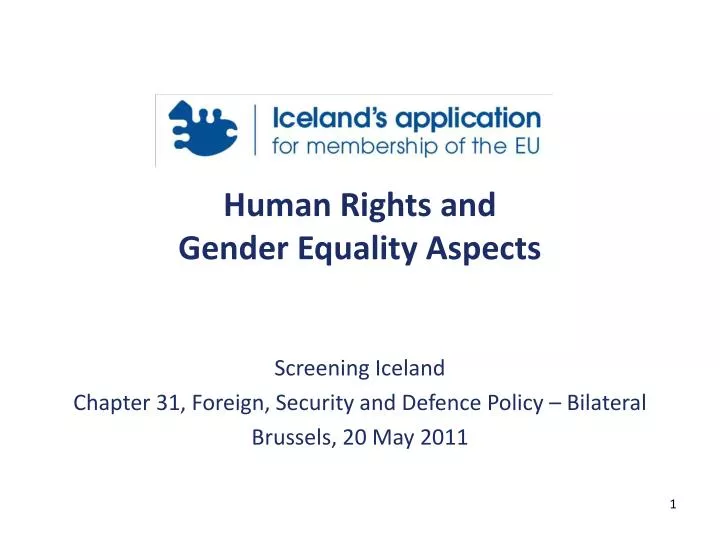 PPT - Human Rights And Gender Equality Aspects PowerPoint Presentation ...