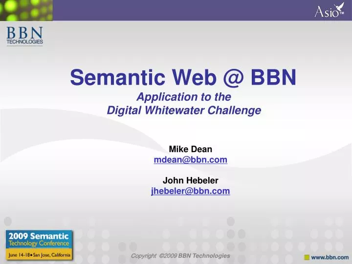 Ppt Semantic Web At Bbn Application To The Digital - 