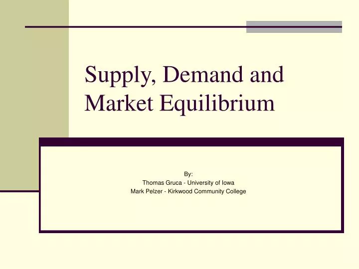 PPT - Supply, Demand And Market Equilibrium PowerPoint Presentation ...