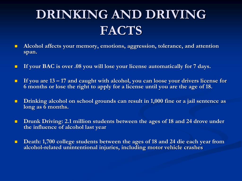 research questions about drinking and driving