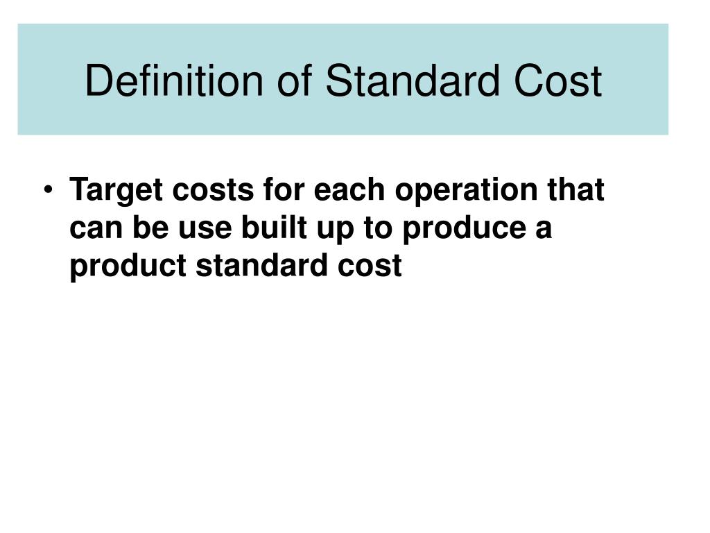 PPT Standard Costing and Variance Analysis PowerPoint Presentation