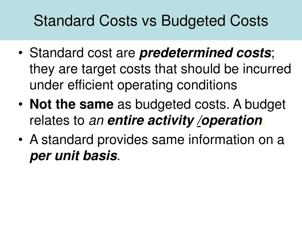 PPT Standard Costing and Variance Analysis PowerPoint Presentation