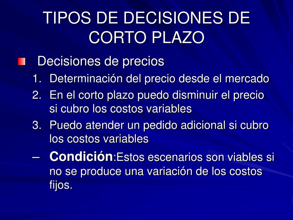 PPT LOS COSTOS Y LA TOMA DE DECISIONES PowerPoint