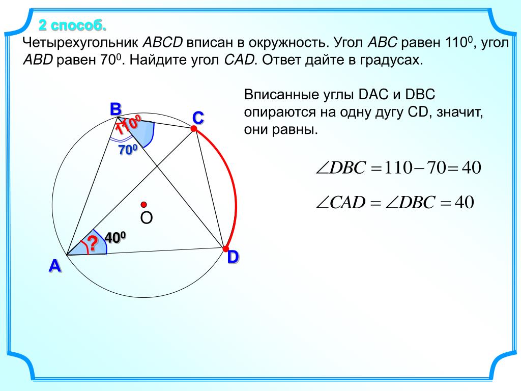 Углы abc четырехугольника abcd