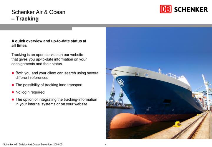 PPT - Schenker Air & Ocean E-solutions for sea and air ...
