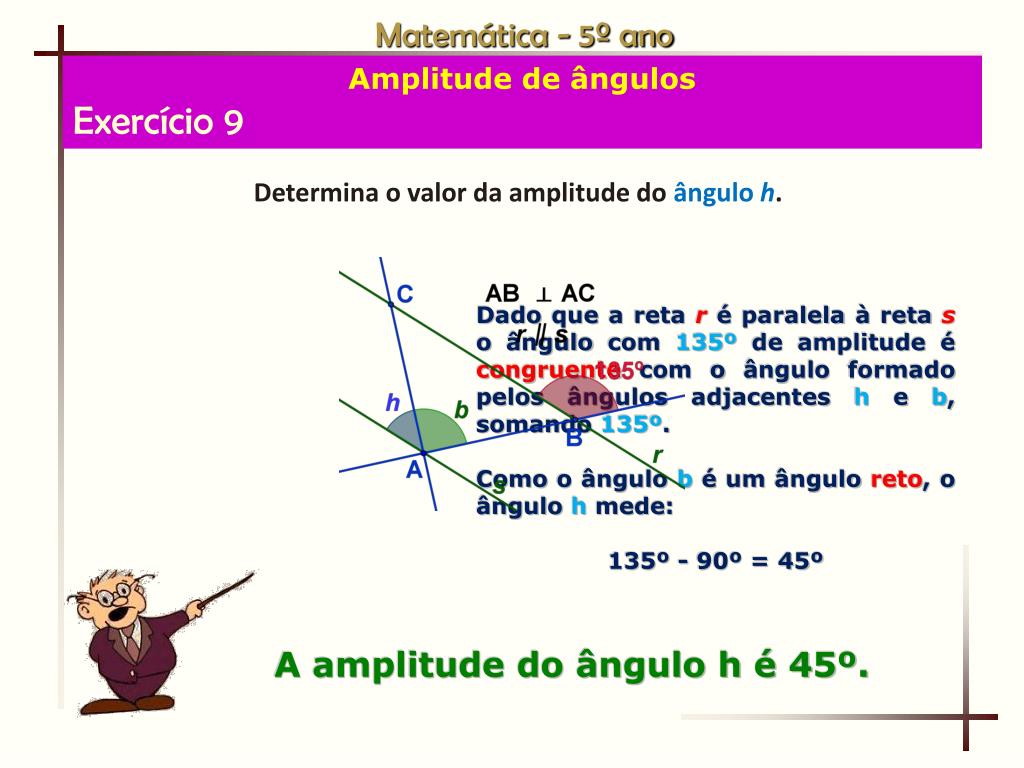 PPT - Amplitude de ângulos PowerPoint Presentation, free download -  ID:6407566